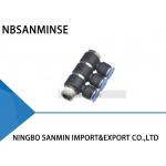 Tube Universal Triple Branch Union Fittings Plastic Banjo Air Push In Swivel Quick Connector Sanmin for sale