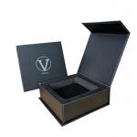 Others Custom Design Matte Black Rigid Paper Cardboard Gift Packaging Magnetic Box with Foam Insert for sale