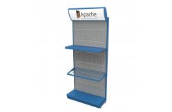 China Hardware Store Pegboard Display Rack With Led Lighting Header supplier
