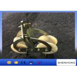 25KN Tandem Sheaves Conductor Stringing Blocks With Nylon Wheel for sale