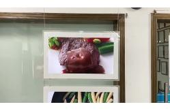 China A4 Acrylic LCD Poster Display Jcvision Rod Hook LGP 8mm Thickness supplier
