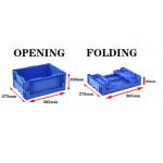 Foldable Plastic Crate Small Storage Warehouse Stackable Plastic Moving Crates