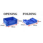 Plastic Foldable Crates Storage Containers Warehouse Small Collapsible Crate Stackable for sale