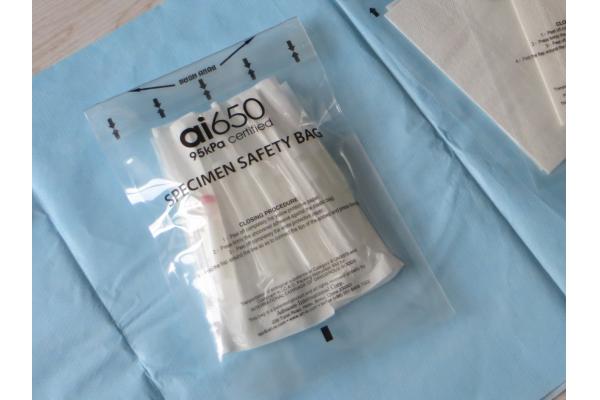 167cm*283cm TPE Barrier 3 Layers 95KPA Specimen Bags