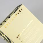Custom Black Pattern Printing Gold Foil Words Box Soy Candle Paper Box