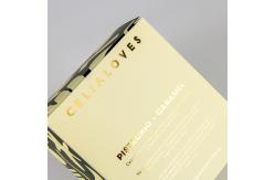 China Custom Black Pattern Printing Gold Foil Words Box Soy Candle Paper Box supplier