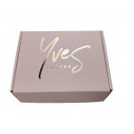 500pcs Pantone Cardboard Mailer Boxes , Deboss Pink Corrugated Shipping Boxes 2 Print for sale
