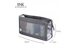 China See Through Blank Waterproof Portable Mesh Cosmetic Bag supplier