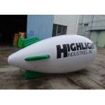 Inflatable White Blimps Airship Zeppelin With Custom Logo Print, Helium Balloon for sale