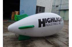 China Custom Advertising Inflatable Red Airship Blimp Zeppelin With Full Printing supplier