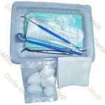 Sterile Oral Examination Kit With Utility Drape Gloves Bib Forceps Prob Mouth Speculum for sale