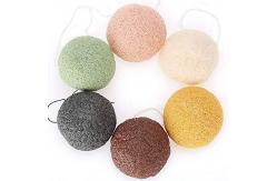 China Round BSCI Natural Konjac Sponge Body Cleaning Exfoliating Puff Sponge supplier