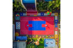 China 400 Meter Rubber Playground Mats Kindergarten Running Track Aging Resistance supplier