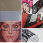 Different transmittance perforated one way vision vinyl sticker for solvent/eco-solvent printing for sale