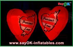 China Night Inflatable Led Heart Lighting Decoration For Advertising supplier