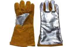 China Aluminized High Temperature Resistant Gloves With Leather Palm supplier