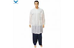 China 45GSM Nonwoven Polypropylene Disposable Lab Coat Ethylene Oxide Sterilization Free supplier