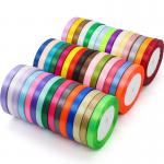 Single Face Assorted Polyester Nylon Satin Ribbon 100 Yards 3mm-10mm for sale