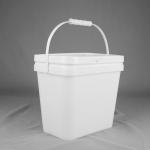 10L 18L 20L Oblong Plastic Buckets Recycled Screen Printing