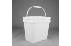 China 10L 18L 20L Oblong Plastic Buckets Recycled Screen Printing supplier
