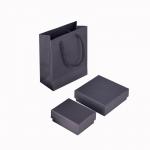 Eco Friendly Recycled Gift Packaging Black Brown Kraft Paper Jewelry Boxes for sale