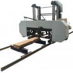 Big wood log bandsaw sawmill, Heavy duty bandwheel diesel sawing mill machine with rails for sale
