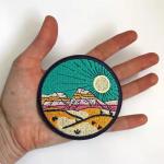Round Shape Clothing Embroidery Patches Custom Fashion 3d Embroidered Patches for sale