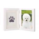 Customized Pet Keepsake Frame Ink Pad Paw Print Memorial Picture Frame for sale