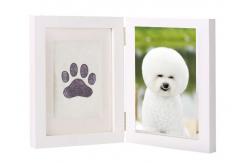 China Customized Pet Keepsake Frame Ink Pad Paw Print Memorial Picture Frame supplier