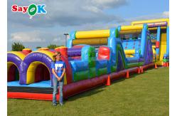 China 150m 495ft Commercial Inflatable Obstacle Course For Adult supplier