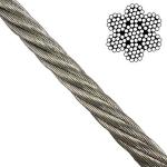 Solid Strand Galvanized Steel Wire Rope 7X19 for Durable and Strong Applications