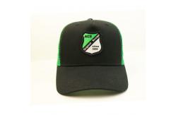 China Curved Brim 5 Panel Trucker Cap With Custom Logo Embroidered Patches supplier