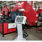 PP Pipe Cutting Band Saw Machine 630mm 380VAC Adjustable Line Speed for sale