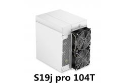China S19j PRO 104T 3250w Antminer Bitcoin Miner 128MB DDR5 ASIC Mining Machine supplier