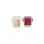 Crimpless  Square Luxury Transparent Aluminum Cosmetic Bottle Cologne Caps for sale