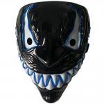 Venom Halloween Scary Light Up Mask With Neon EL Wire 3 Lighting Modes for sale