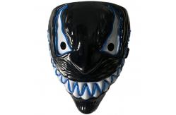 China Venom Halloween Scary Light Up Mask With Neon EL Wire 3 Lighting Modes supplier