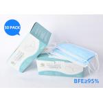 Mens Earloop Disposable Surgical Face Mask 175*95mm Good Air Permeability for sale