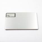 Silver Metal 2.0 Credit Card USB Sticks 16GB 32GB ROSH Approved for sale