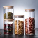 1000ml Borosilicate Glass Storage Jar With Bamboo Lid