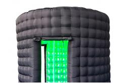 China Round Shape 360 Booth Enclosure Halloween Inflatable Photo Booth For Rent supplier