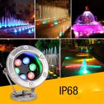 Water - Tight White RGB Landscape Lights IP68 3/6/9/12/18/24/36/48W Underwater Waterpool Fountain for sale
