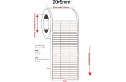 China 20mmx5mm 2mil White Matte High Temperature Resistant Polyimide Label supplier