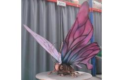 China Simulation Animated Butterfly Animatronic Insect Red Color supplier