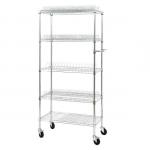 5 Layers Multiple Industrial Wire Shelving Organized SMT Reel Component Storage Metal Trolley Cart for sale