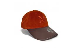 China Private Label 3d Embroidered Baseball Cap PU Brim Polyester Material supplier