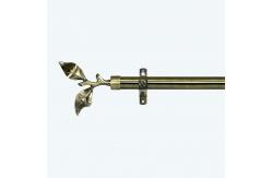 China branch leaves curtain finial Customized curtain rod accessories single bracket supplier