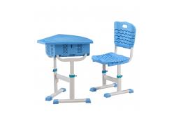 China ABS / PP Study Chair Table For Students Adjustable Study Table And Chair supplier
