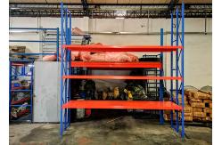 China Three - Upright Frame Steel Plate Light Duty Rack For Warehouse Storage supplier