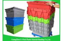 China Stackable Plastic Storage Containers With Attached Lids Heavy Duty supplier